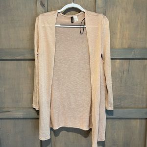 Medium beige open cardigan